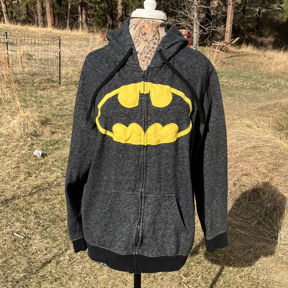 Batman Boys Full Zipper Hoodie. Size L